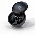 Open Midnight Black Sleepsono charging case with earbuds and charge display