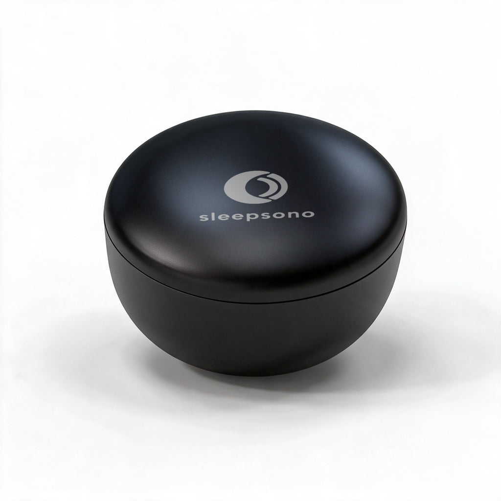 Closed Midnight Black Sleepsono charging case